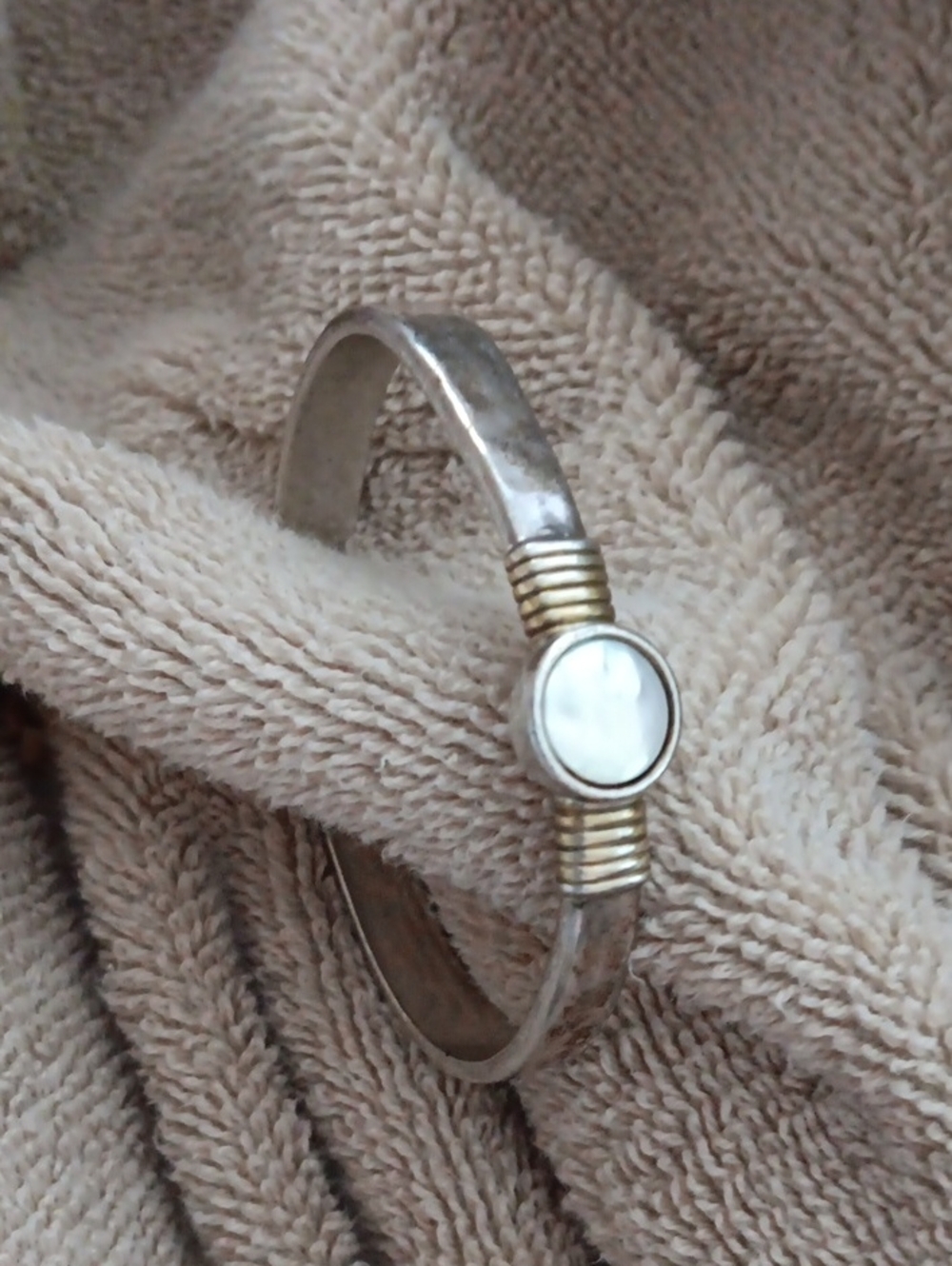 LUCKY Two-Tone Silver & Gold Cuff